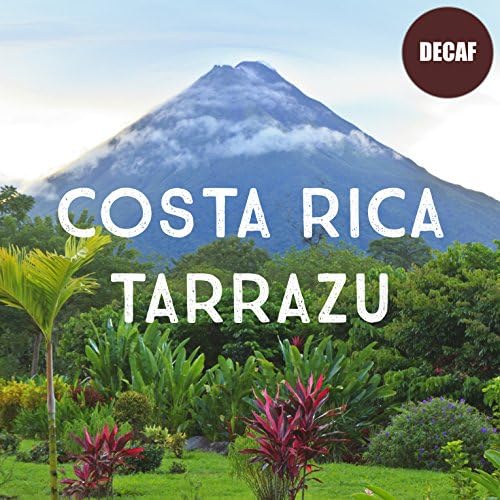 Costa Rica Decaf Tarrazu Coffee, Whole Bean, Swiss Water Processed, Rainforest Certified, Fresh Roasted, 16-ounce