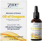 Zane Hellas 190 mg Oregano Oil-164 mg Carvacrol per Serving-4 Drops Daily. 100% Greek Undiluted Oil of Oregano. 86%-90% Min Carvacrol. Probably The Best Oregano Oil in The World. 1 fl. oz.- 30ml