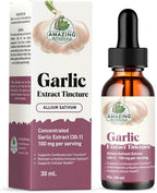 Amazing Botanicals Garlic Tincture – Allium Sativum Herbal Extract – High Potency Liquid Supplement – (1oz)