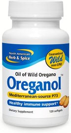 NORTH AMERICAN HERB & SPICE Oreganol P73, 120 Softgels - Immune System Support - Unprocessed, Vegan Friendly Wild Oregano - Mediterranean Source - Non-GMO - 120 Servings