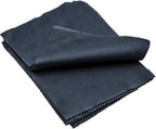 Muka 100 Pcs Needle Two Microfiber Eyeglasses Cleaning Cloth for Lens 6"x6"-Black