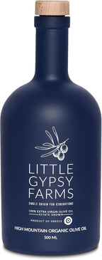 High Mountain Organic EVOO from Little Gypsy Farms | Extra Virgin Olive Oil from a Single Estate in Greece | First Cold-Pressed | High Polyphenols & Amino Acids | Non-GMO | 500ml