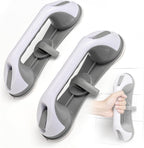 Grab Bars for Bathtubs and Showers 3 Suction Cups Shower Handle, Heavy Duty Safety Shower Grab Bars for Seniors and Elderly, Handicap Bars for Bathroom 2 Pack, Gray