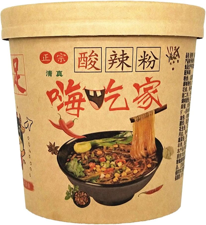 Haichijia Hot and Sour Noodles 6 Packs (120gx6) 嗨吃家酸辣粉桶装6桶