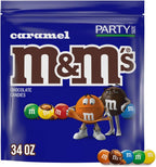 M&M'S Caramel Milk Chocolate Candy Bulk Pack, Party Size, 34 oz Bag