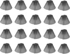 20 Pcs Tulip Hearing Aid Domes,Universal Replacement Ear Tips Kit for Standard Receiver BTE/RIC Hearing Aids,Dark Gray Split Ear Rub Piece Comfortable Great for Open Air