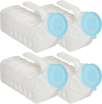 MedVance- Urinals for Men 1000ml with Glow in The Dark Spill Proof Pop Cap Lid, Plastic Pee Bottles for Men, Male Urinals, Pee Container Men, Portable Urinal for Car, Elderly & Incontinence (4 Pack)