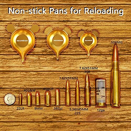 Powder Pans for Reloading, Scale Pan, Narrow Spout, Aluminum Pan Use with Scale, Powder & Liquid Measuring Tray, Pan for Powder Dispenser, Weighing Dishes, Metal Weigh Boats (Pack of 3)
