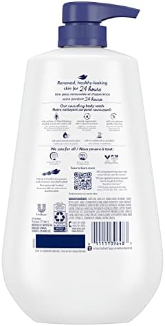 Dove Body Wash with Pump 3 Count Deep Moisture for 24hr Lotion-Soft Skin Moisture Moisturizing Skin Cleanser with No Sulfates No Parabens