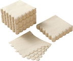 100 Pack Cocktail Napkin 2-Ply Scalloped Edged Dessert Napkins Folded 5 x 5 Inches Disposable Napkins for Dinner Wedding Birthday Party Bridal Anniversary Reception Event (Milky-White)