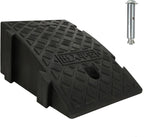 LOEQIAN Plastic Curb Ramp 6.3" Rise Height Heavy Duty Driveway Curb Ramps, Threshold Ramp for Forklifts, Trucks, Buses, Cars, Wheelchairs, Bikes - 9.8 L x 15.75 W (Black)