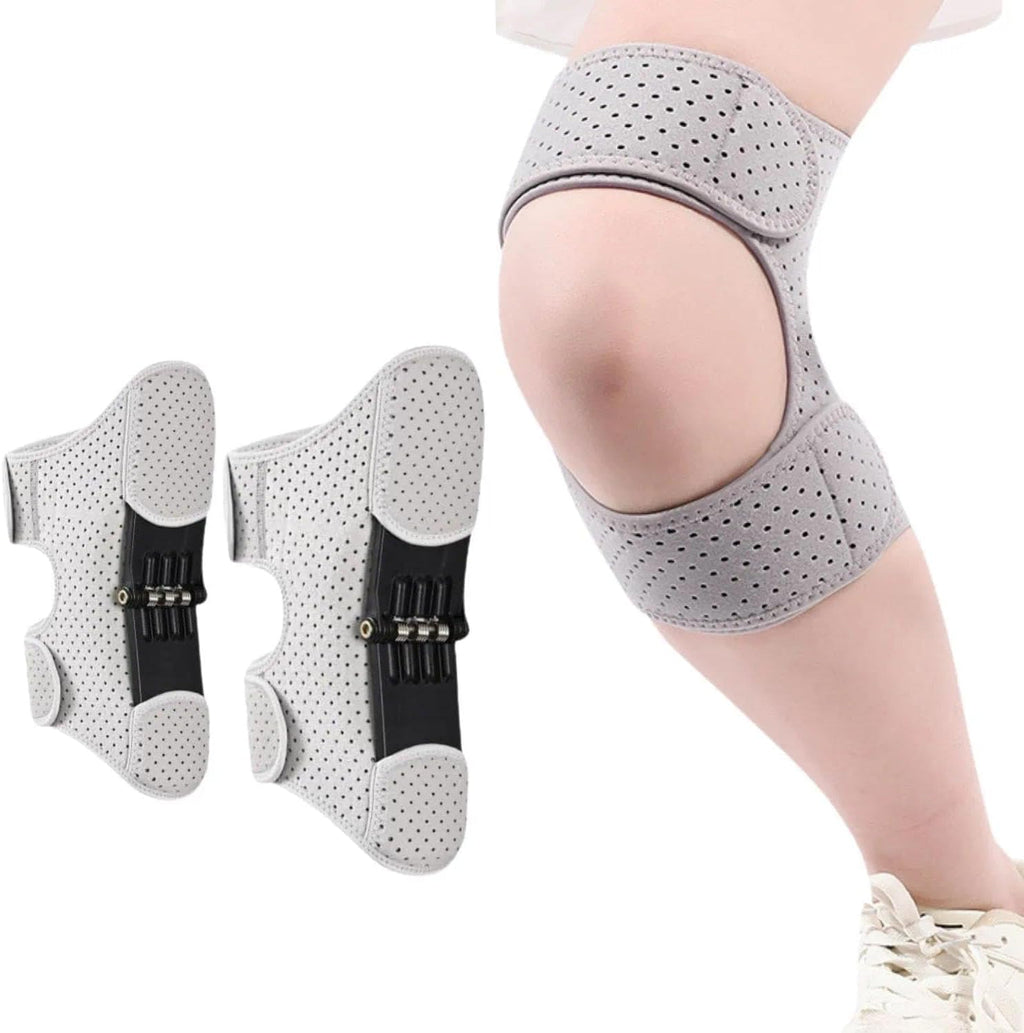 Ergonomic Knee Stabilizer Pad Power Knee Brace Joint Support,Adjustable Knee Stabilizer Pads, Protective Gear Booster with Powerful Springs for Men/Women weak Legs, Arthritis, Meniscus Tear Pain