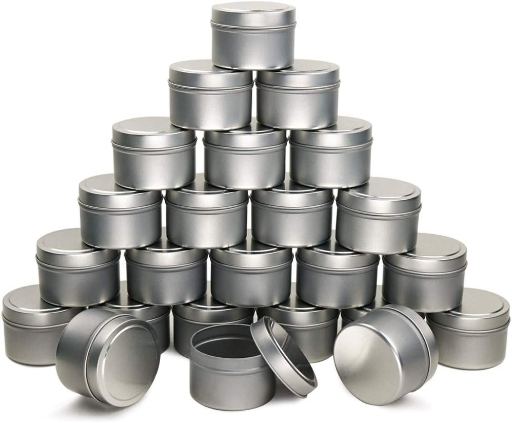 EricX Light Candle Tin 24 Piece, 4 oz, for Candle Making