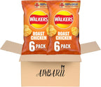 AMBARII Walkers Roast Chicken Flavored Potato Crisps, 25g Bags, 12 Count Multi-Pack