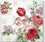 AM Décor - 20 Count Soft 3-Ply Tissue Decoupage Luncheon Paper Napkins -13" x 13" (Unfolded) (Mysterious Roses, 13x13 Inch (Pack of 20))