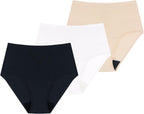 AIRCUTE Washable Absorbency Urinary Incontinence Underwear for Women High Waist Leak Proof Panties for Bladder Leakage 60ML, 3 Pack (Medium, Black-Beige-White)
