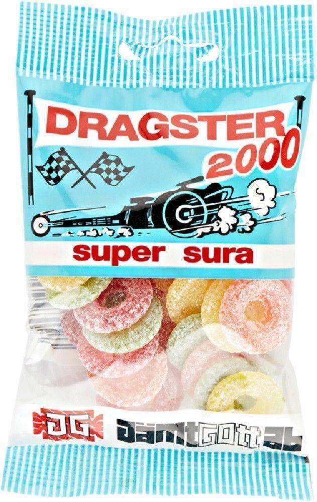 Dragster 2000 Super Sour Gummy Candy 3 Packs of 50g SÖPÖSÖPÖ pack (SOPOSOPO)