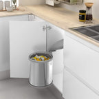 Menage Confort 13L Stainless Steel Round Automatic Open Kitchen Cabinet Trash Can