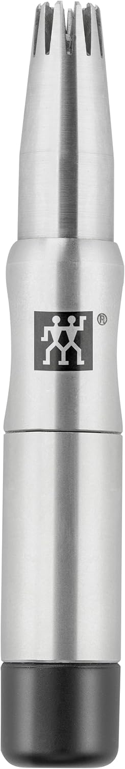 ZWILLING Beauty Rotary Nose and Ear Hair Trimmer, Travel Size, Matte, Premium Hair Removal, Silver