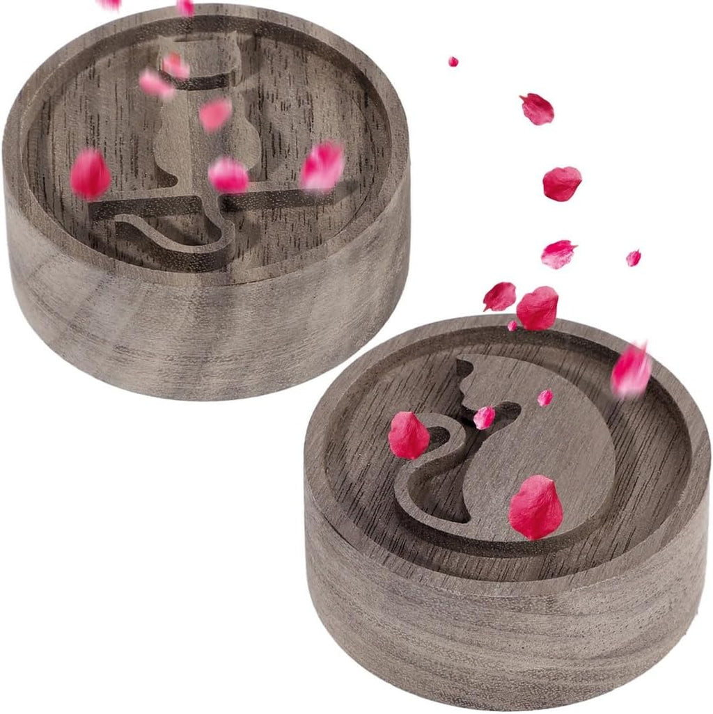 Wooden Pcs 2 Walnut Diffuser Essential Oil, Diffuser Wood Car Small Round, Aromatherapy Oil Essential Diffuser, Air Desktop Freshener for Offices, Home Yoga, Sauna, Spa