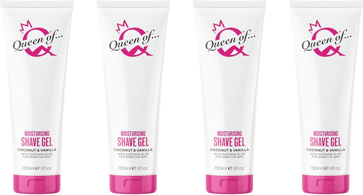 Queen of Ooh la la! Sensitive Moisturising Coconut and Vanilla Shaving Gel For Women 150ml QUAD PACK