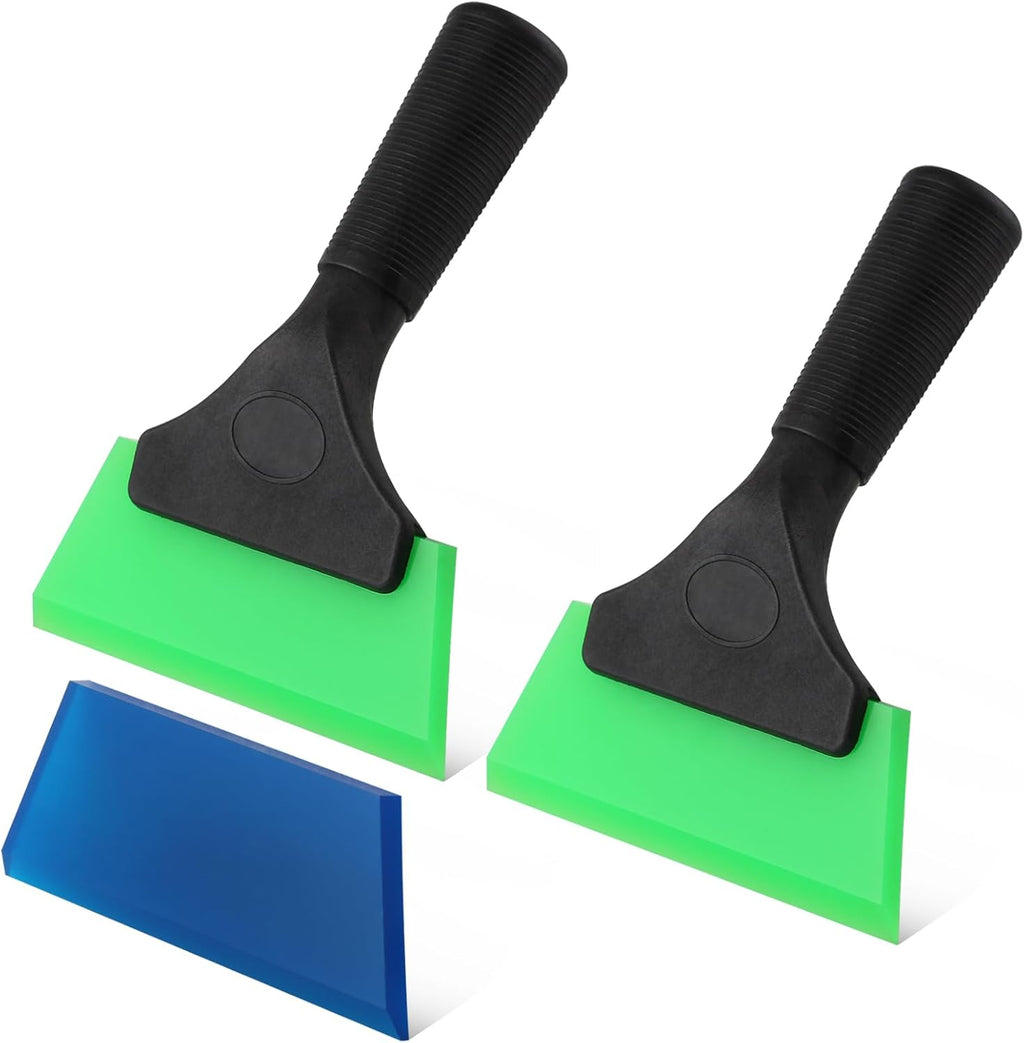 2 Pack 5 Inch Mini Squeegee Window Tint Tools with Replacement Rubber Blades Small Wiper Window Cleaning and Tinting