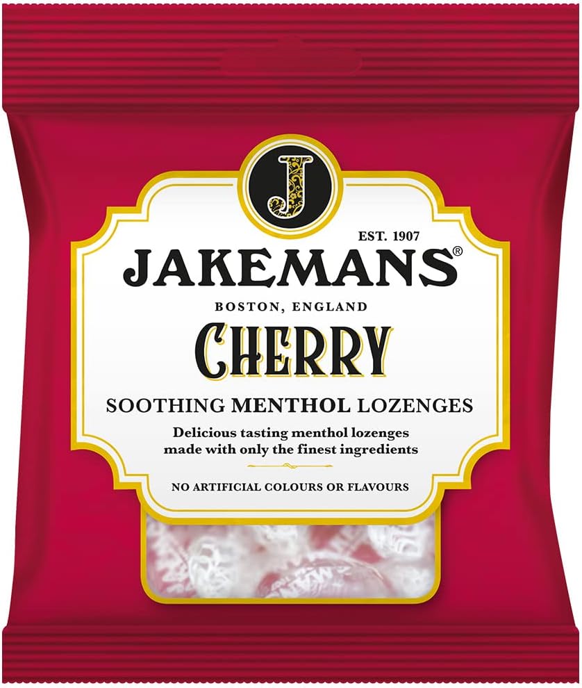 Jakemans Menthol Lozenges 100g Bag (Cherry, 100g)