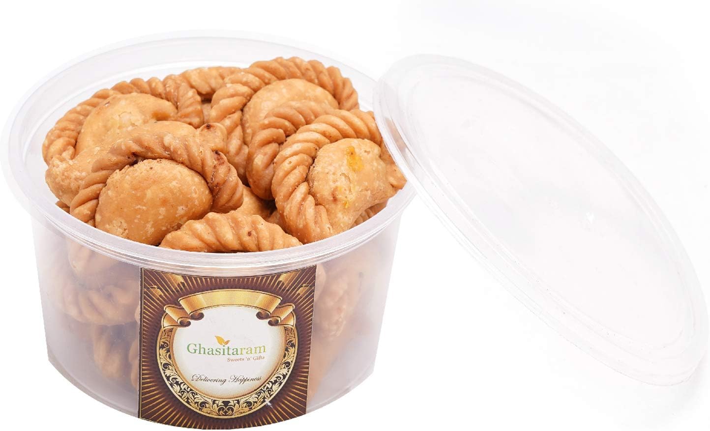 Ghasitaram Gift Holi Gifts Farsaan Gujiya 200 GMS |Gift for Diwali,Holi,Rakhi,Valentine,Christmas,Birthday,Anniversary,Her,Him|