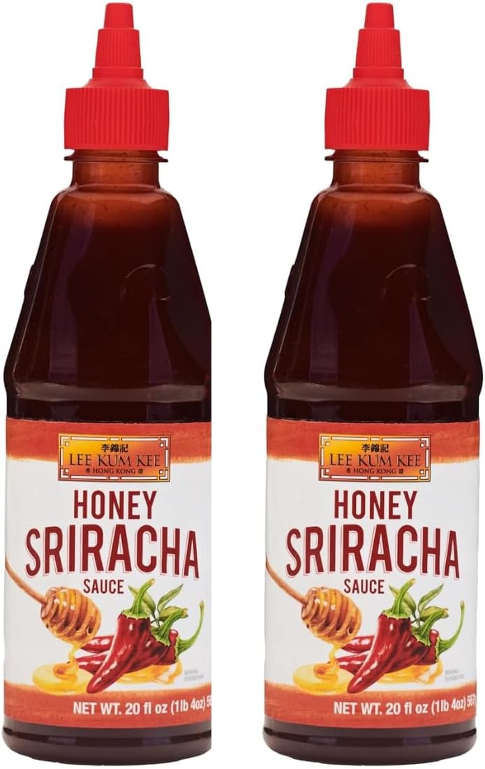 Lee Kum Kee Honey Sriracha Sauce (20 oz - 2 Pack), Sweet and Spicy Flavor, Perfect for Marinades, Dips, Glazes, Stir-Fry, Drizzles, Sauces, Burgers, Fries, Sandwiches, BBQs & Chicken Wings
