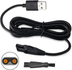 Shaver Charger Cord for KEMEI KM-1910 Electric Shaver Replacement Power Cord Beard Trimmer Electric Razor 5V USB Cable With Cleaning Brush