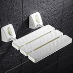 Pilarmuture Folding Shower Seat Wall Mounted,ABS Durable Slip Proof Shower Seat for Inside Shower,Bathroom Stool Chair,Save Space,Fold Down Shower Seat Shower Chair for Elderly,Pregnant(White)