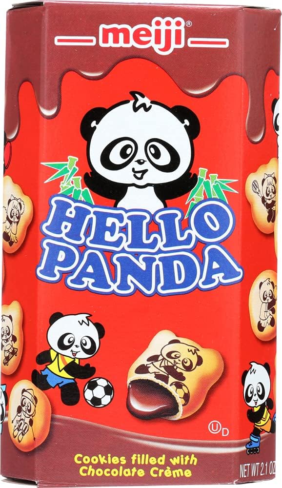 Meiji Hello Panda Biscuits with Choco Creams, 2-Ounce Boxes (Pack of 20)