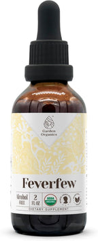 Feverfew USDA Organic Alcohol-Free Extract | Dietary Supplement, High-Potency Tincture | Natural Certified Organic Feverfew (Tanacetum parthenium) Dried Herb (2 oz)