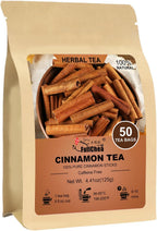 FullChea - Cinnamon Tea bags, 50 Teabags - Natural Cinnamon Sticks Tea for Relaxation - Caffeine-free - Support Better Sleep