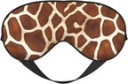 Giraffe Print Sleep Mask Adjustable Eye Shade Cover Light Blocking Eye Masks for Women Men Gifts Travel