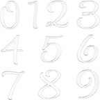 Shapenty Acrylic 0-9 Number Cake Toppers Picks for Birthday Wedding Anniversary Christmas Cake Decoration Party Supplies (10, Silver)