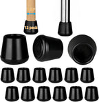 7/8" Chair Leg Tips Caps, Non-Slip Rubber Leg Tips, Stool Leg Protectors Cap, Folding Metal Chair Leg Tip Replacement, Chair Leg Floor Protectors Round Black, 12 Pack