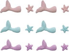 Sentovac 12pcs Edible Mermaid and Starfish Cake Sprinkles | Cake and Cupcake Topper Decorations | Edible Sprinkles for Decorating