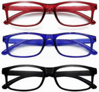 3 Pack Reading Glasses Blue Light Blocking,Reading Glasses for Women Men,Anti UV/Glare Filter Lightweight Eyeglasses