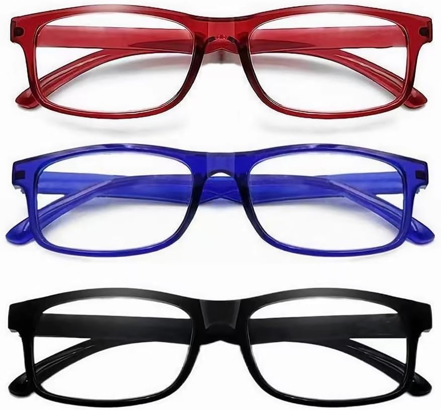 3 Pack Reading Glasses Blue Light Blocking,Reading Glasses for Women Men,Anti UV/Glare Filter Lightweight Eyeglasses