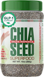 Sanar Naturals Chia Seeds | High Fiber Supplement, GLP-1 Support, Plant-Based Protein with Omega-3 | Superfood for Smoothies Baking and Oatmeal | Vegan, Non-GMO, Raw Bulk, Gluten Free, 10 oz