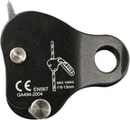 Climbing Rope Grab, High Strength Self Locking Safety Protective, Climbing Ascender Fall Protection Belay Device Climbing Rope Grip Clamp for Rock Climbing Mountaineering(Black)