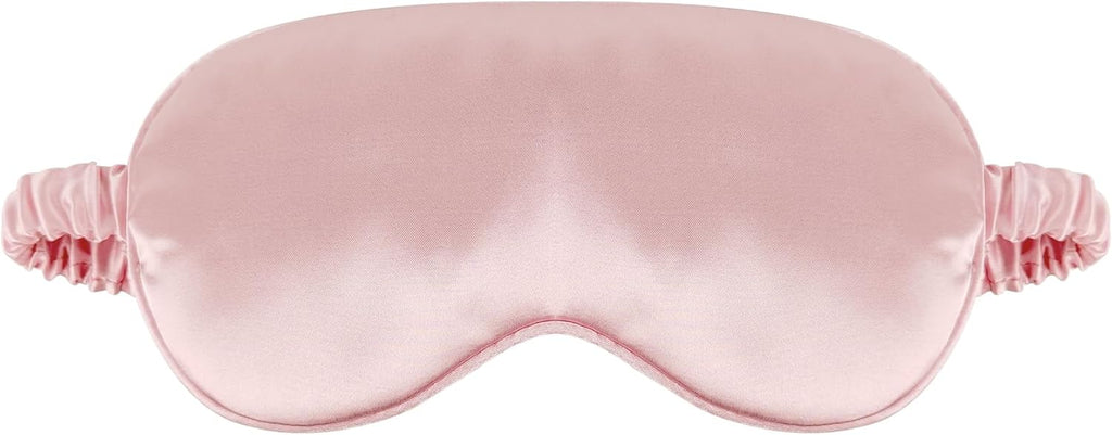 1 Pack Sleep Mask, Silk Eye Mask with Elastic Strap, Breathable Eye Mask for Sleeping,Travel, Girls, Women, Men (Pink)