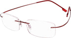 Memory Titanium Stainless Steel Rimless Flexible Reading Glasses