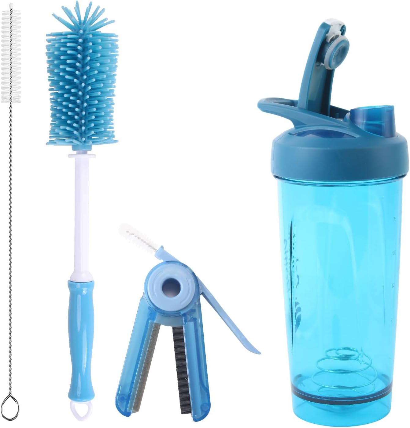 Bottle Cleaning Brush Compatible with Blender,Multi-Functional Bottle Cleaner for Blender, 3 in 1 Brush Compatible with Blender Bottle Shake,3PCS Cleaner Kit
