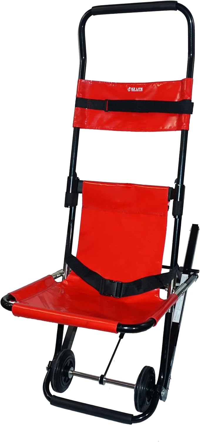 EZ LITE Evacuation Foldable Stair Lift Chair - Portable Stair Chair for Senior or Disabled Patient Transport - Lightweight - First Responders, EMTs, Ambulance, Firefighters - 350lb Weight Capacity