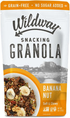 Wildway Keto Granola | Banana Nut | Grain-Free, Certified Gluten-Free Cereal | Vegan, Low Carb | No Sugar Added | Paleo-Friendly | Non-GMO Fruit & Nut Clusters | Nutrient-Rich Snack | 8 oz