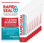 Wound Gel Single Use Packets 10ct | Stops Bleeding in Seconds | for Minor Cuts & Scrapes. Packets for Easy Storage and Restocking for Emergency First Aid Supplies