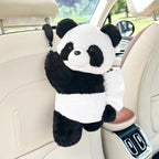 Cute Tissue Box Cover Plush Tissue Box Holder for Car, Home, Decorative Holder/Organizer for Bathroom Vanity Countertop, Nightstands, Office Desk-Panda