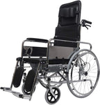 NOLLAM Wheelchair Portable Wheelchair Manual Folding Elderly Wheelchairs for Disabled Wheelchairs Elderly Lightweight Without Brakes Transport wheelchairs for Adults